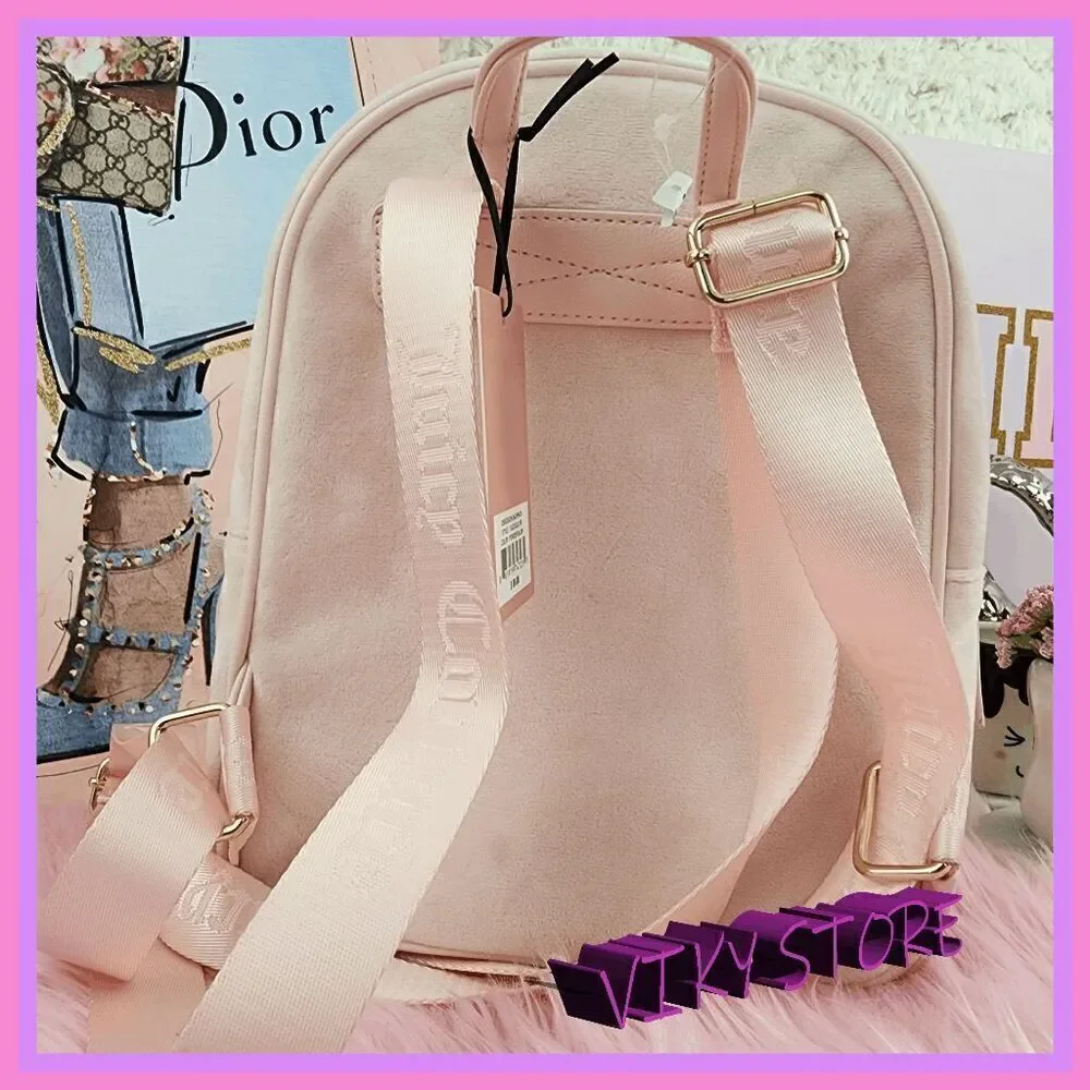 NWT 💕 Juicy Couture Velvet Backpack Rhinestones Glamorous & Chic #7086 💕